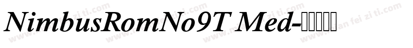 NimbusRomNo9T Med字体转换